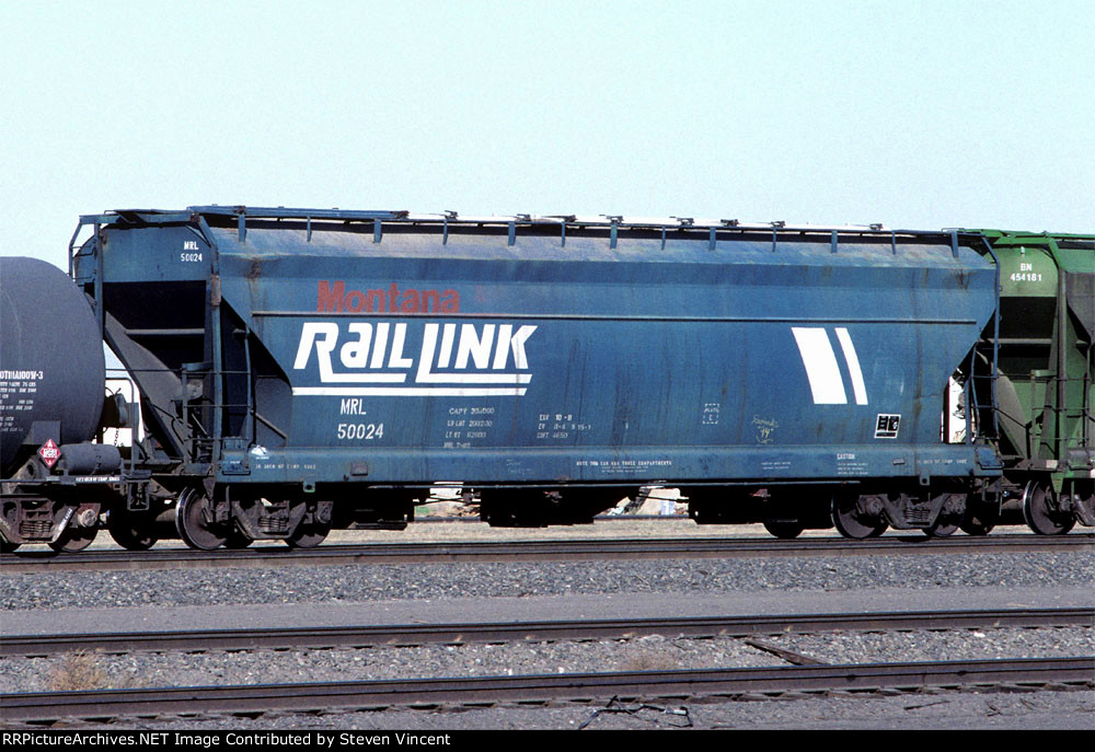 Montana Rail Link 4650 cf covered hopprt MRL #50024